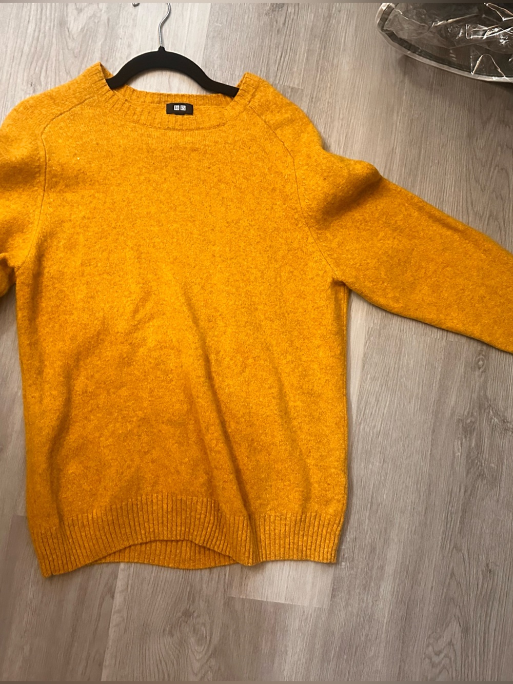 Uniqlo Yellow Wool Knit Crewneck Sweater